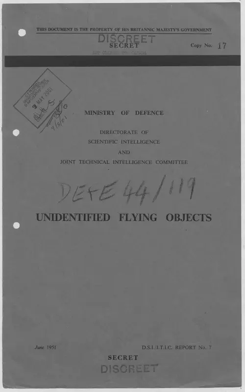 First page of BritishUFOFiles - DEFE44-119