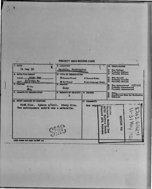 First page of 1952-05-9613278-Seattle-Washington
