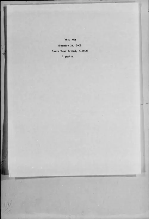 First page of 1949-11-7273335-SantaRosaIsland-Florida-598-