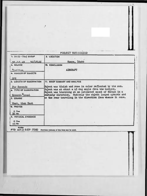 First page of 1949-07-6311160-Nampa-Idaho
