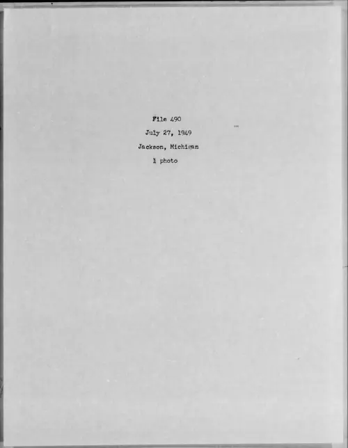 First page of 1949-07-7273090-Jackson-Michigan-490-