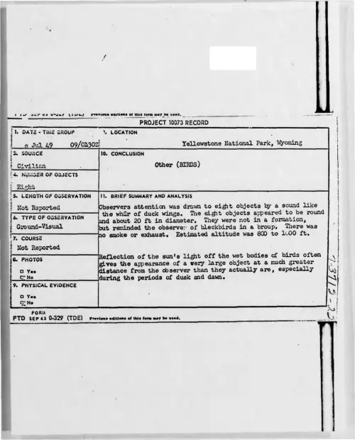 First page of 1949-07-6310160-YellowstoneNationalPark-Wyoming