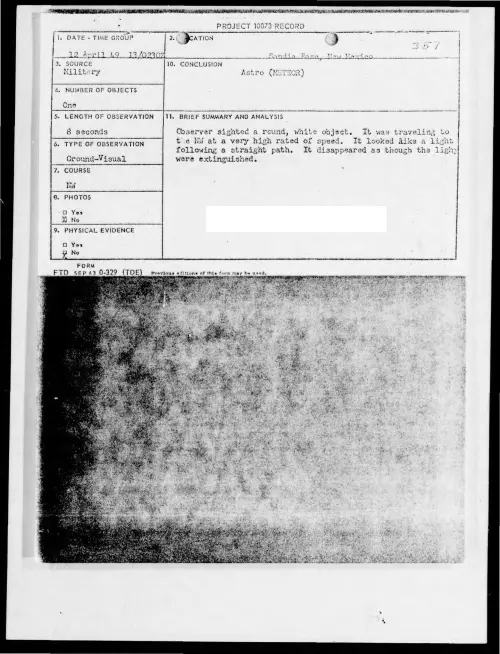 First page of 1949-04-6308591-SandiaPase-NewMexico-357-