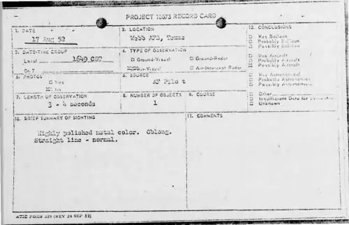 First page of 1952-08-8766494-WebbAFB-Texas