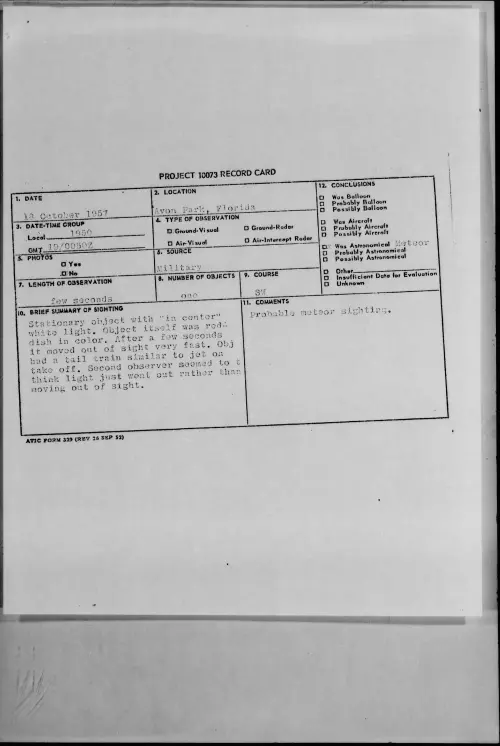 First page of 1957.10 - 6972748 - Avon Park, Florida
