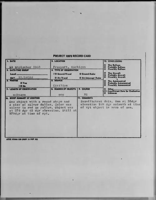 First page of 1956.09 - 7071111 - Freeport, Michigan