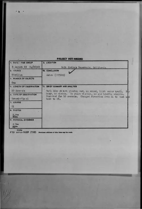 First page of 1965-08-7464650-SaltSpringsReservoir-California