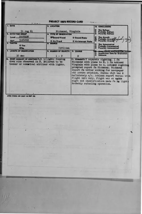 First page of 1961-08-8300793-Richmond-Virginia