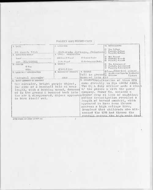 First page of 1955.03 - 6971528 - Colorado Springs, Colorado