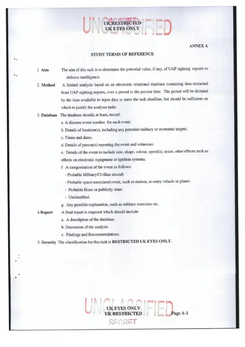 First page of BritishUFOFiles - uap_vol1_annex_atod