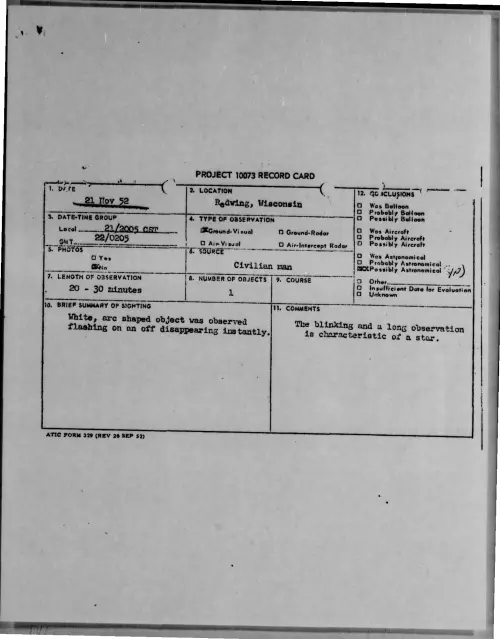 First page of 1952-11-9170037-Redwing-Wisconsin