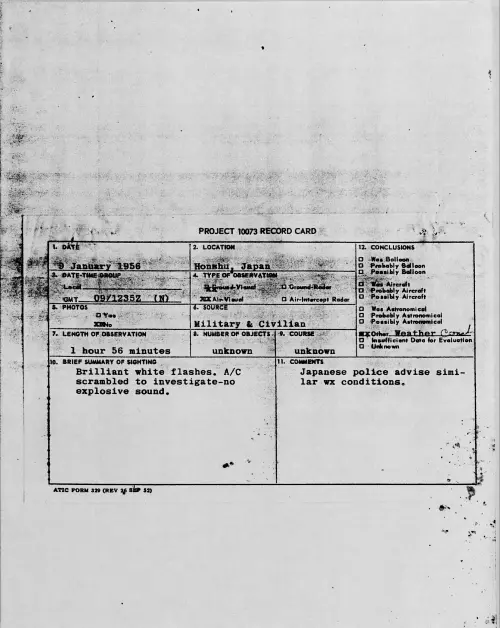 First page of 1956.01 - 7340253 - Honshu, Japan
