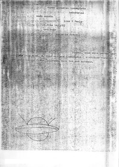 First page of BrazilianUFOFiles - 1969 ENVELOPE 07 1969 ENVELOPE 07 CONTEUDO