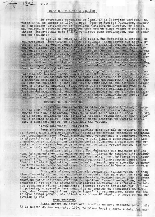 First page of BrazilianUFOFiles - Caso João de Freitas Guimarães 1956 ENVELOPE 04 CONTEUDO