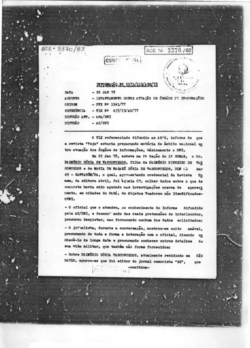 First page of BrazilianUFOFiles - ACE 3370.83 ACE 3370.83