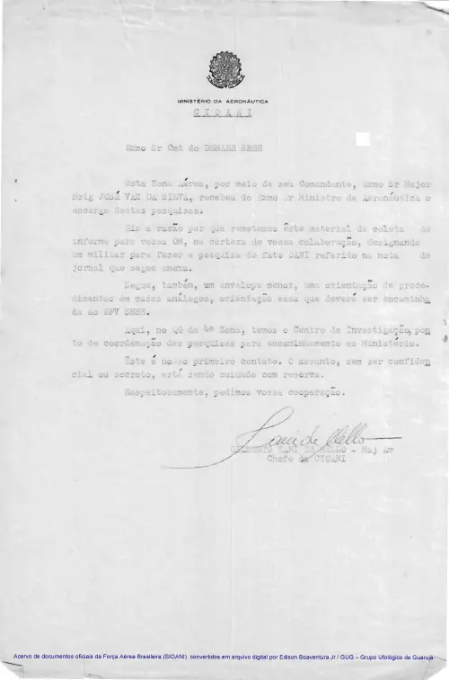 First page of BrazilianUFOFiles - CASO SIOANI 30 Caso SIOANI 030
