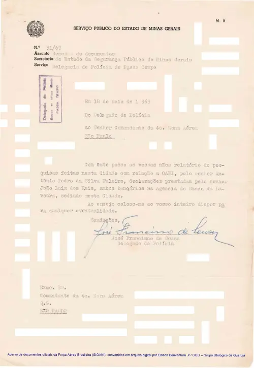 First page of BrazilianUFOFiles - CASO SIOANI 41 Colorido ORIGINAL Caso SIOANI 041 Colorido ORIGINAL
