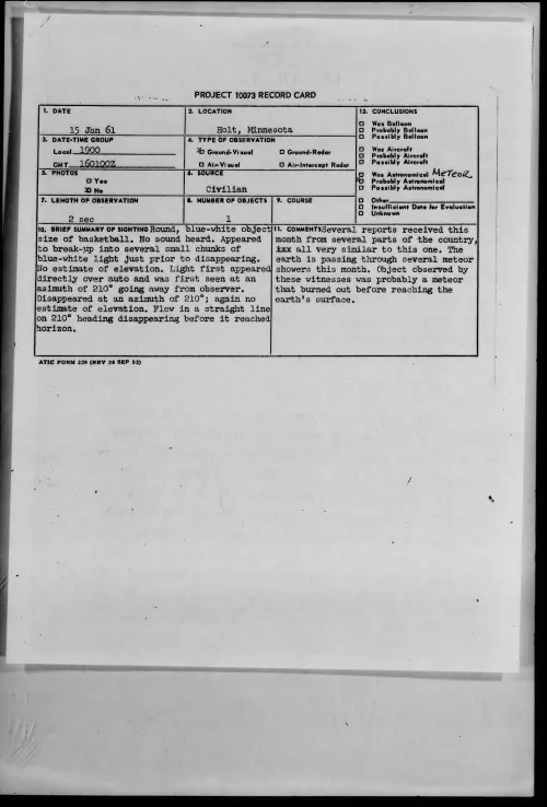 First page of 1961.01 - 8627615 - Holt, Minnesota