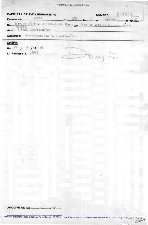 First page of BrazilianUFOFiles - CASO SIOANI 78 Caso SIOANI 078