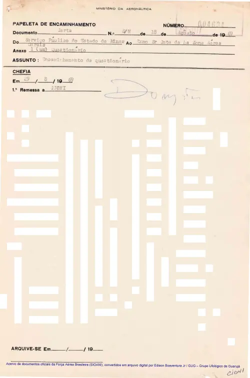 First page of BrazilianUFOFiles - CASO SIOANI 78 documento Colorido ORIGINAL Caso SIOANI 078 Colorido ORIGINAL
