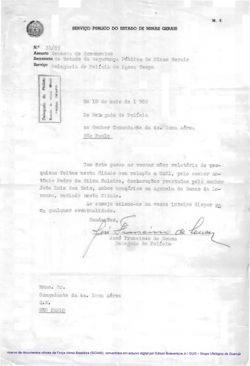 First page of BrazilianUFOFiles - CASO SIOANI 41 em Preto e Branco Caso SIOANI 041
