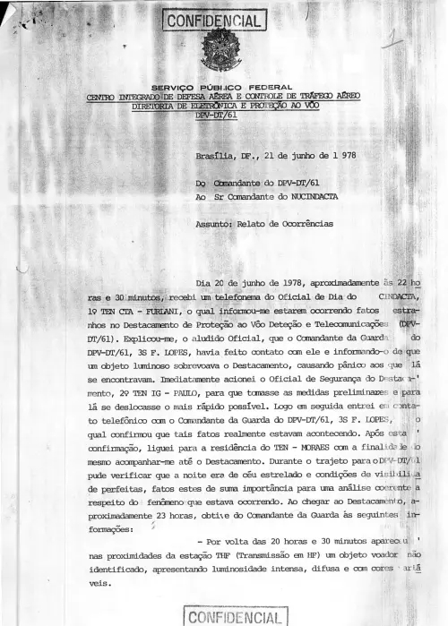 First page of BrazilianUFOFiles - CENDOC ENVELOPE 11 1978 CENDOC ENVELOPE 11 1978