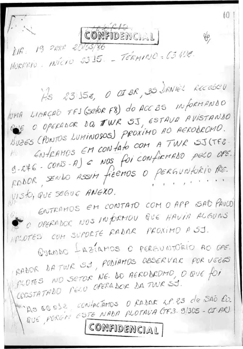 First page of BrazilianUFOFiles - CENDOC ENVELOPE 08 1986 CENDOC ENVELOPE 08 1986