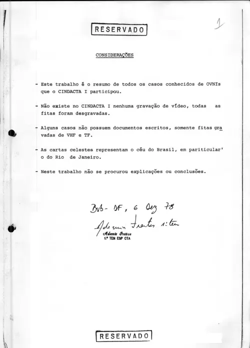 First page of BrazilianUFOFiles - CENDOC ENVELOPE 10 1978 CENDOC ENVELOPE 10 1978