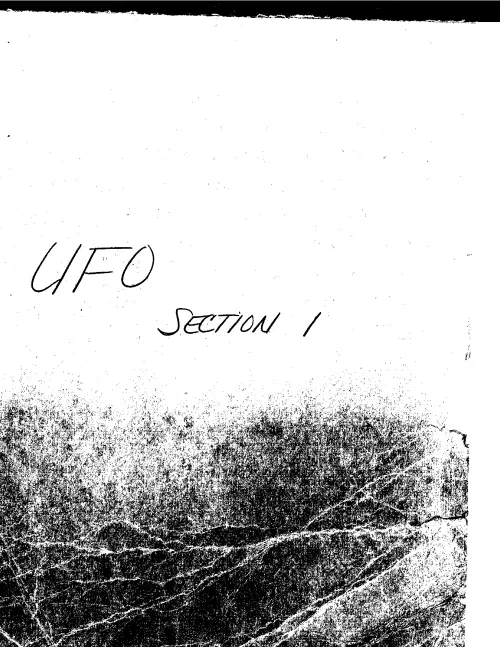 First page of FBI UFO Files - Part 1