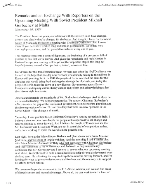 First page of George H.W. Bush 3