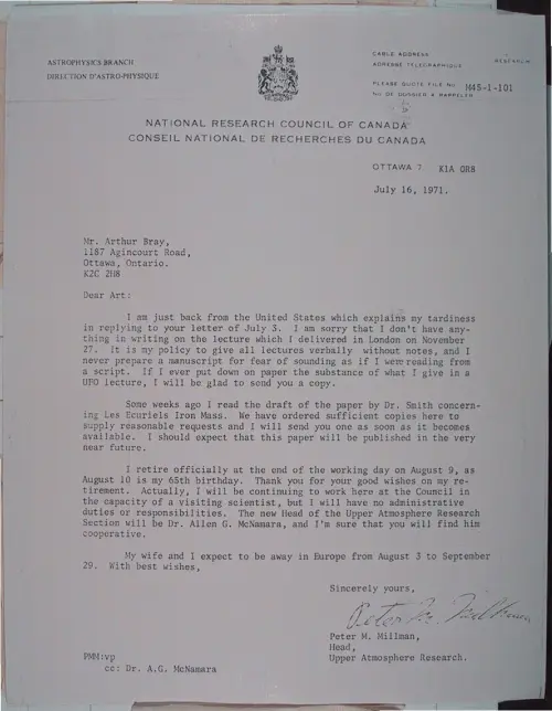 First page of Wilbert Smith Archives Files Box 1131 19 1131-19-p084