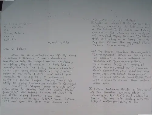 First page of Wilbert Smith Archives Files Box 1131 02 1131-02-p110