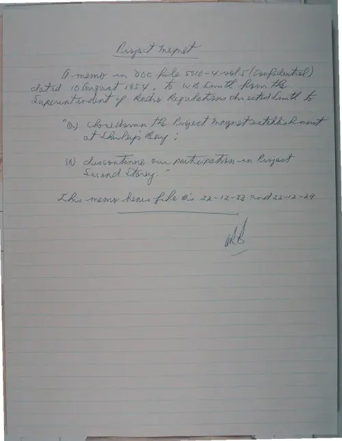 First page of Wilbert Smith Archives Files Box 1131 10 1131-10-p054