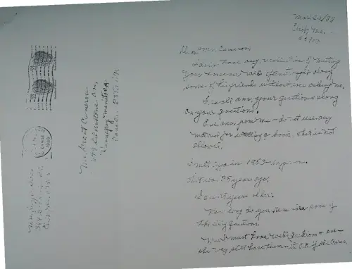 First page of Wilbert Smith Archives Files Box 1131 10 1131-10-p003
