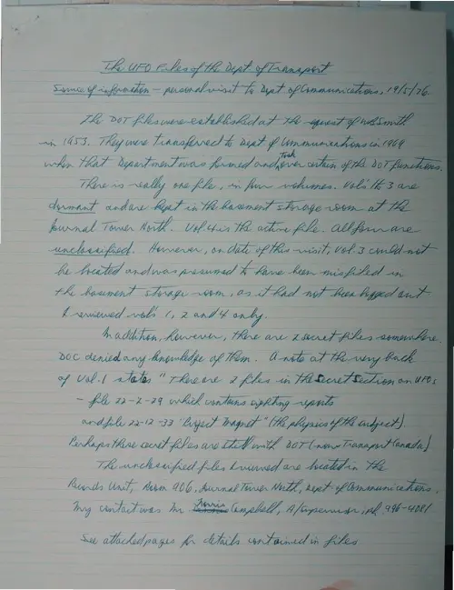 First page of Wilbert Smith Archives Files Box 1130 18 1130-18-p034