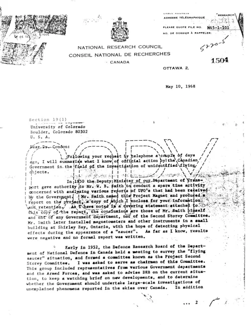 First page of Project Magnet official status 2