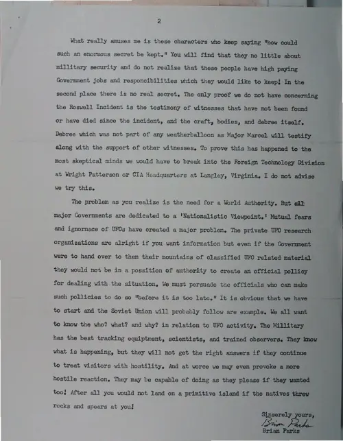 First page of Wilbert Smith Archives Files Box 1130 21 1130-21-p256