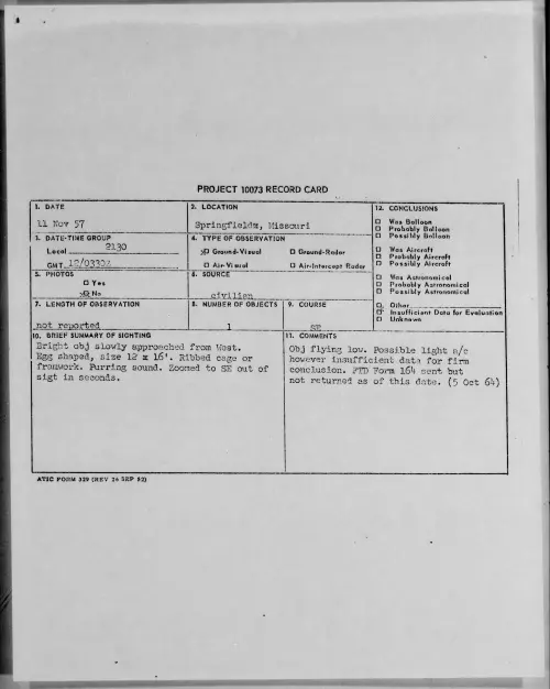 First page of 1957.11 - 6782676 - Springfield, Missouri