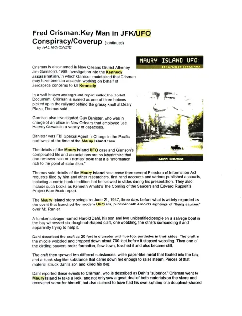 First page of Kennedy Fred Crisma Maury Island