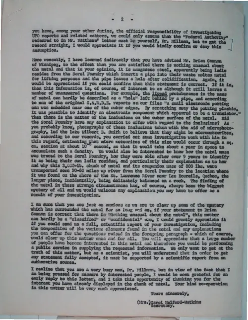 First page of Wilbert Smith Archives Files Box 1131 19 1131-19-p154