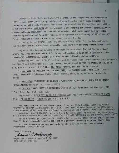 First page of Wilbert Smith Archives Files Box 1130 21 1130-21-p146