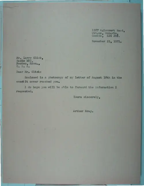 First page of Wilbert Smith Archives Files Box 1131 07 1131-07-p030