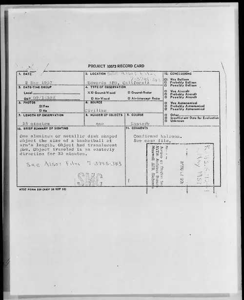 First page of 1957.05 - 6790366 - Edwards AFB, California