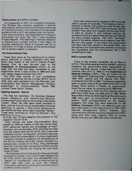 First page of Wilbert Smith Archives Files Box 1130 18 1130-18-p018