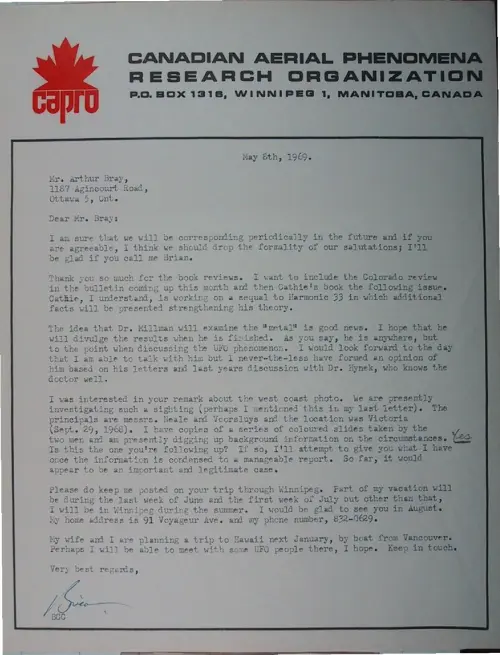 First page of Wilbert Smith Archives Files Box 1130 09 1130-09-p018