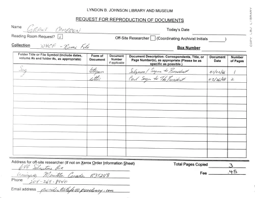 First page of Johnson Vietnam