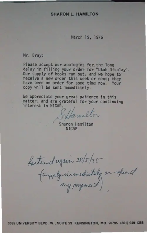 First page of Wilbert Smith Archives Files Box 1131 08 1131-08-p007