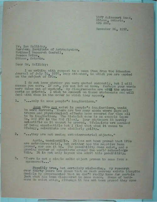 First page of Wilbert Smith Archives Files Box 1131 06 1131-06-p012