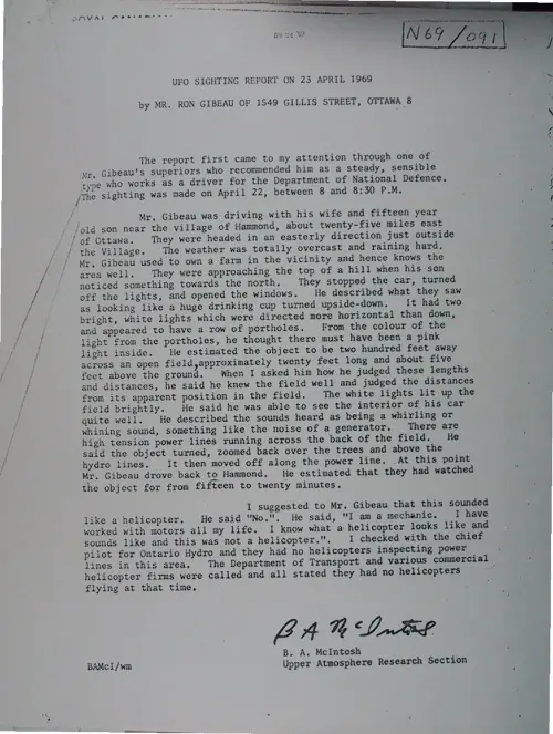 First page of Wilbert Smith Archives Files Box 1131 18 1131-18-p004