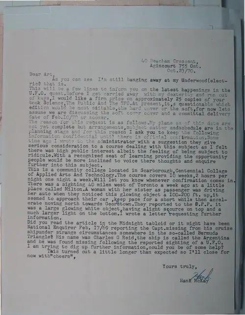 First page of Wilbert Smith Archives Files Box 1131 01 1131-01-p033